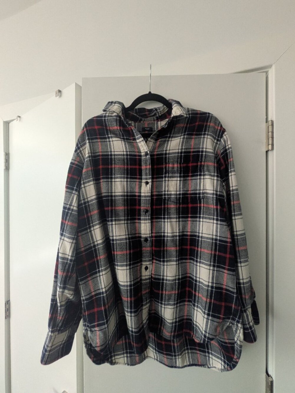 Gap 100% Cotton Flannel Big Shirt Blue/Red/Black/White Size Medium Tall